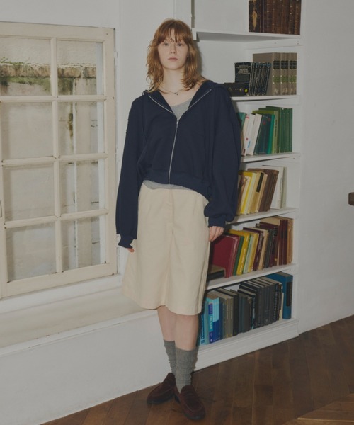 GIUNON（ジウノン）の「classical bermuda pants / クラシカルバミューダパンツ（その他パンツ・レディース・ブラック/ベージュ・FREE）」の7枚目の写真