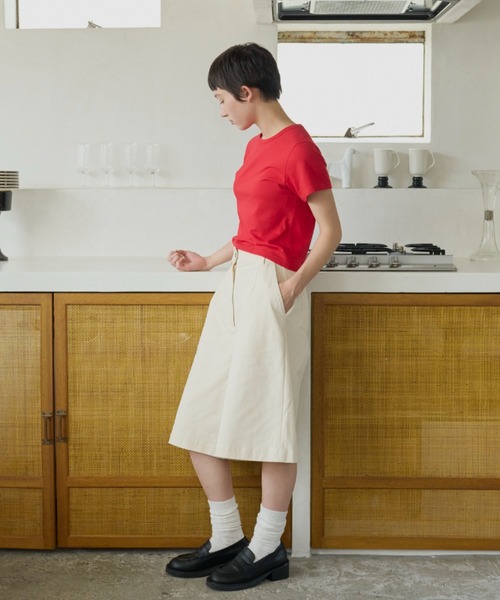 GIUNON（ジウノン）の「classical bermuda pants / クラシカルバミューダパンツ（その他パンツ・レディース・ブラック/ベージュ・FREE）」の19枚目の写真