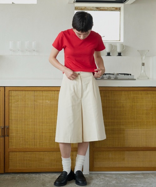 GIUNON（ジウノン）の「classical bermuda pants / クラシカルバミューダパンツ（その他パンツ・レディース・ブラック/ベージュ・FREE）」の20枚目の写真