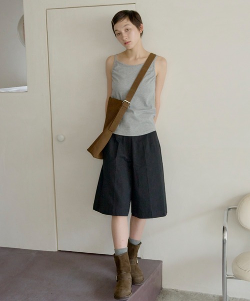 GIUNON（ジウノン）の「classical bermuda pants / クラシカルバミューダパンツ（その他パンツ・レディース・ブラック/ベージュ・FREE）」の9枚目の写真