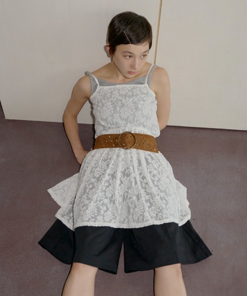 GIUNON（ジウノン）の「classical bermuda pants / クラシカルバミューダパンツ（その他パンツ・レディース・ブラック/ベージュ・FREE）」の17枚目の写真