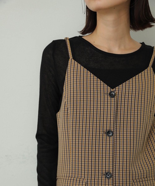 SENSE OF PLACE by URBAN RESEARCH(センスオブプレイスバイアーバンリサーチ)の「テーラードキャミチュニック(チュニック・レディース・グレー/ブラック/ブラウン系その他・ONE)」の20枚目の写真