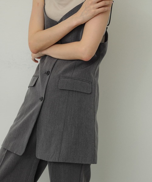 SENSE OF PLACE by URBAN RESEARCH(センスオブプレイスバイアーバンリサーチ)の「テーラードキャミチュニック(チュニック・レディース・グレー/ブラック/ブラウン系その他・ONE)」の4枚目の写真