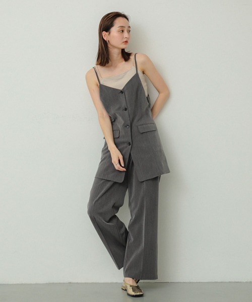 SENSE OF PLACE by URBAN RESEARCH(センスオブプレイスバイアーバンリサーチ)の「テーラードキャミチュニック(チュニック・レディース・グレー/ブラック/ブラウン系その他・ONE)」の8枚目の写真