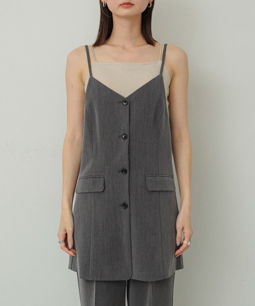 SENSE OF PLACE by URBAN RESEARCH(センスオブプレイスバイアーバンリサーチ)の「テーラードキャミチュニック(チュニック・レディース・グレー/ブラック/ブラウン系その他・ONE)」の9枚目の写真