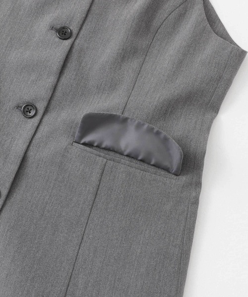 SENSE OF PLACE by URBAN RESEARCH(センスオブプレイスバイアーバンリサーチ)の「テーラードキャミチュニック(チュニック・レディース・グレー/ブラック/ブラウン系その他・ONE)」の19枚目の写真