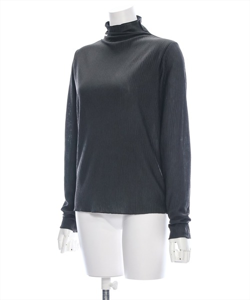 clear（クリア）の「前後2way長袖楊柳トップス[オフィスカジュアル レイヤード 着回し抜群]≪再入荷≫（シャツ/ブラウス・レディース・オフホワイト/ブラック・F）」の9枚目の写真