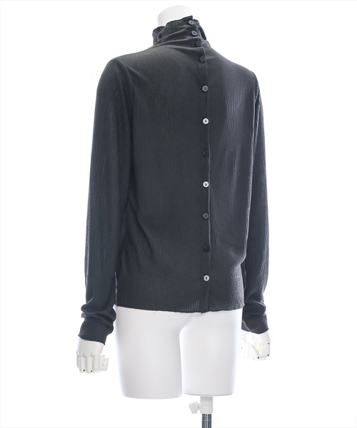 clear（クリア）の「前後2way長袖楊柳トップス[オフィスカジュアル レイヤード 着回し抜群]≪再入荷≫（シャツ/ブラウス・レディース・オフホワイト/ブラック・F）」の11枚目の写真