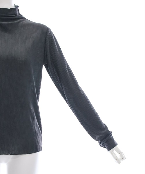 clear（クリア）の「前後2way長袖楊柳トップス[オフィスカジュアル レイヤード 着回し抜群]≪再入荷≫（シャツ/ブラウス・レディース・オフホワイト/ブラック・F）」の14枚目の写真