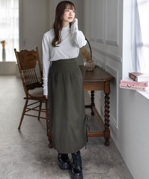 clear（クリア）の「前後2way長袖楊柳トップス[オフィスカジュアル レイヤード 着回し抜群]≪再入荷≫（シャツ/ブラウス・レディース・オフホワイト/ブラック・F）」の8枚目の写真