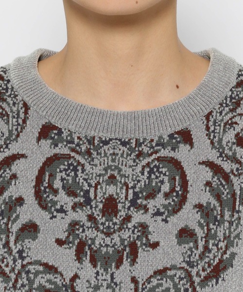 HARE（ハレ）の「ダマスクガラモールプルオーバー(HARE)（ニット/セーター・レディース・グレー/ブラック・FREE）」の11枚目の写真
