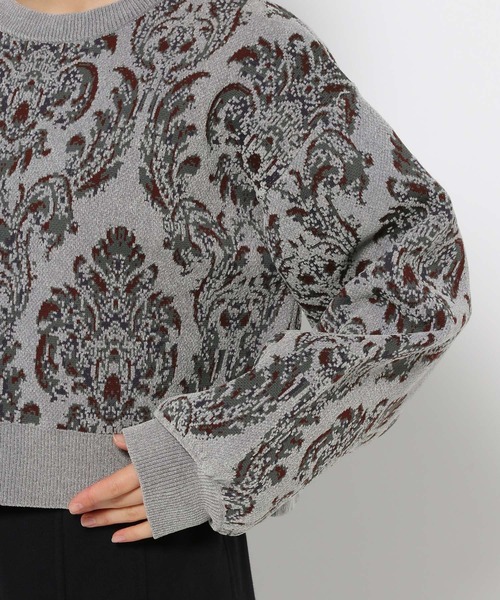 HARE（ハレ）の「ダマスクガラモールプルオーバー(HARE)（ニット/セーター・レディース・グレー/ブラック・FREE）」の12枚目の写真