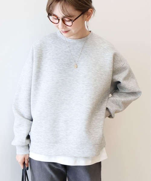 AMERICAN HOLIC(アメリカンホリック)の「サイドスリットポンチプルオーバー(スウェット・レディース・杢グレー/ブラック/ピンク/ブラウン/グリーン/パープル・M/L)」の3枚目の写真