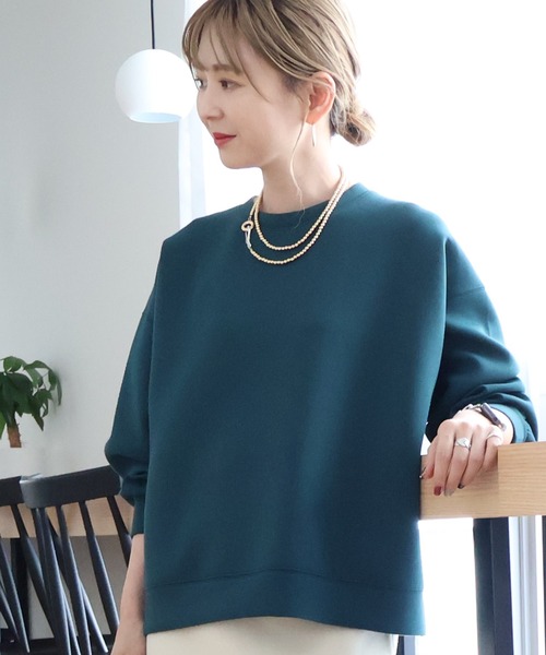 AMERICAN HOLIC(アメリカンホリック)の「サイドスリットポンチプルオーバー(スウェット・レディース・杢グレー/ブラック/ピンク/ブラウン/グリーン/パープル・M/L)」の5枚目の写真