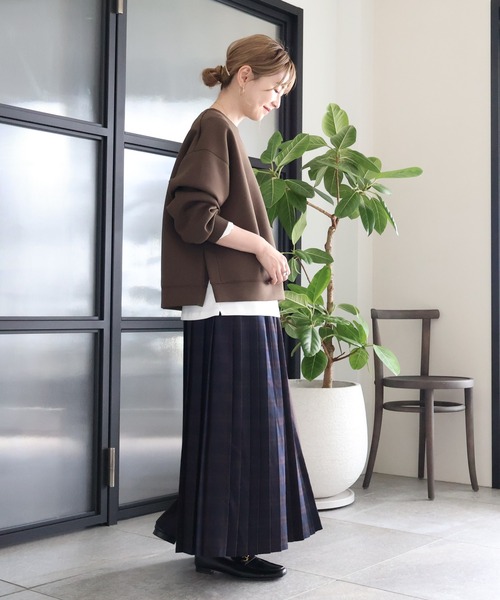 AMERICAN HOLIC(アメリカンホリック)の「サイドスリットポンチプルオーバー(スウェット・レディース・杢グレー/ブラック/ピンク/ブラウン/グリーン/パープル・M/L)」の17枚目の写真