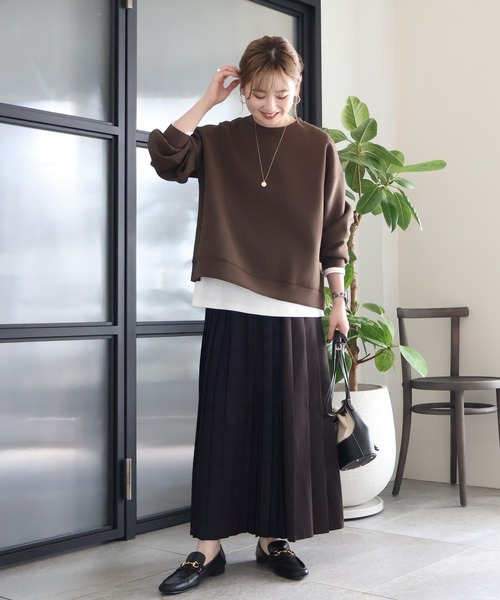 AMERICAN HOLIC(アメリカンホリック)の「サイドスリットポンチプルオーバー(スウェット・レディース・杢グレー/ブラック/ピンク/ブラウン/グリーン/パープル・M/L)」の18枚目の写真