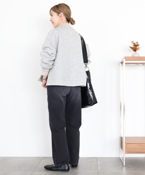 AMERICAN HOLIC(アメリカンホリック)の「サイドスリットポンチプルオーバー(スウェット・レディース・杢グレー/ブラック/ピンク/ブラウン/グリーン/パープル・M/L)」の9枚目の写真