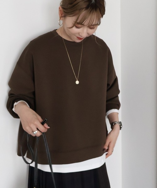 AMERICAN HOLIC(アメリカンホリック)の「サイドスリットポンチプルオーバー(スウェット・レディース・杢グレー/ブラック/ピンク/ブラウン/グリーン/パープル・M/L)」の15枚目の写真