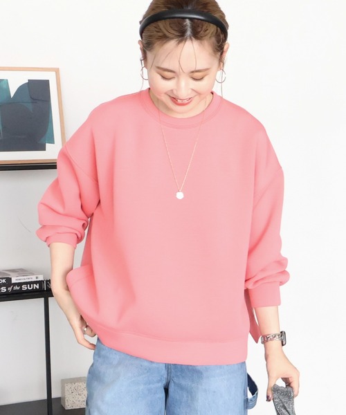 AMERICAN HOLIC(アメリカンホリック)の「サイドスリットポンチプルオーバー(スウェット・レディース・杢グレー/ブラック/ピンク/ブラウン/グリーン/パープル・M/L)」の20枚目の写真