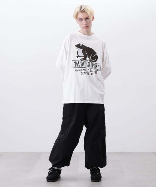 MANASTASH（マナスタッシュ）の「MANASTASH/マナスタッシュ　CiTee L/S TEE HON/シティーロングスリーブTシャツ ハーモニーオブネイチャー（Tシャツ/カットソー・メンズ・イエロー/ホワイト/ブラック・L/M/XL/S）」の16枚目の写真