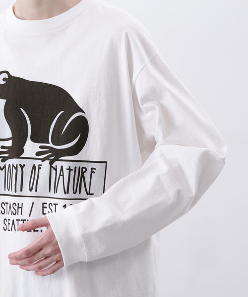 MANASTASH（マナスタッシュ）の「MANASTASH/マナスタッシュ　CiTee L/S TEE HON/シティーロングスリーブTシャツ ハーモニーオブネイチャー（Tシャツ/カットソー・メンズ・イエロー/ホワイト/ブラック・L/M/XL/S）」の20枚目の写真
