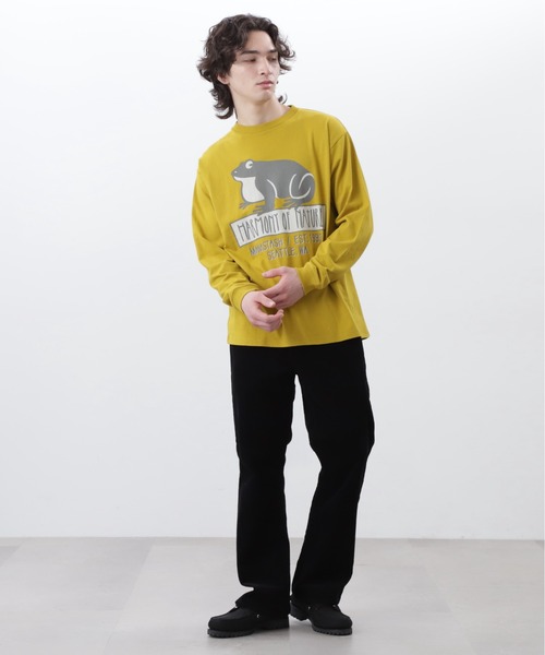 MANASTASH（マナスタッシュ）の「MANASTASH/マナスタッシュ　CiTee L/S TEE HON/シティーロングスリーブTシャツ ハーモニーオブネイチャー（Tシャツ/カットソー・メンズ・イエロー/ホワイト/ブラック・L/M/XL/S）」の4枚目の写真