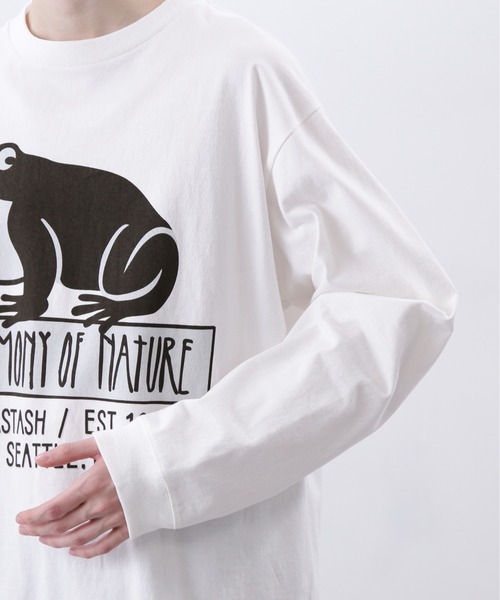MANASTASH（マナスタッシュ）の「MANASTASH/マナスタッシュ　CiTee L/S TEE HON/シティーロングスリーブTシャツ ハーモニーオブネイチャー（Tシャツ/カットソー・メンズ・イエロー/ホワイト/ブラック・L/M/XL/S）」の9枚目の写真