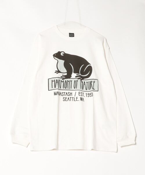 MANASTASH（マナスタッシュ）の「MANASTASH/マナスタッシュ　CiTee L/S TEE HON/シティーロングスリーブTシャツ ハーモニーオブネイチャー（Tシャツ/カットソー・メンズ・イエロー/ホワイト/ブラック・L/M/XL/S）」の11枚目の写真