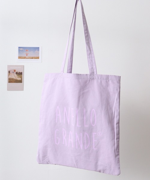 anello（アネロ）の「anello GRANDE キャンバスペラトート（トートバッグ・メンズ・ベージュ/スミクロ/ラベンダー/ミント/オレンジ/アイボリー・FREE）」の5枚目の写真