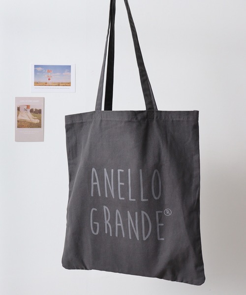 anello（アネロ）の「anello GRANDE キャンバスペラトート（トートバッグ・メンズ・ベージュ/スミクロ/ラベンダー/ミント/オレンジ/アイボリー・FREE）」の4枚目の写真