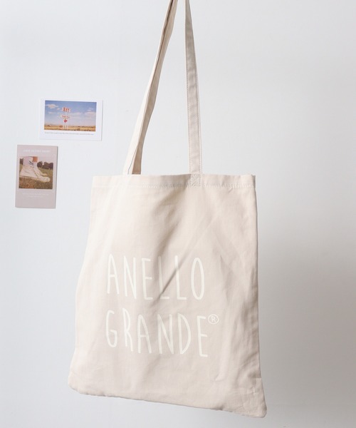 anello（アネロ）の「anello GRANDE キャンバスペラトート（トートバッグ・メンズ・ベージュ/スミクロ/ラベンダー/ミント/オレンジ/アイボリー・FREE）」の3枚目の写真