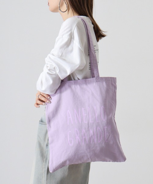 anello（アネロ）の「anello GRANDE キャンバスペラトート（トートバッグ・メンズ・ベージュ/スミクロ/ラベンダー/ミント/オレンジ/アイボリー・FREE）」の17枚目の写真