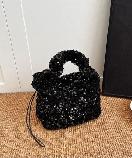 Vipoa(ヴィポア)の「スパンコールハンドバッグ(ハンドバッグ・レディース・ホワイト/ブラック/シルバー・FREE)」の15枚目の写真