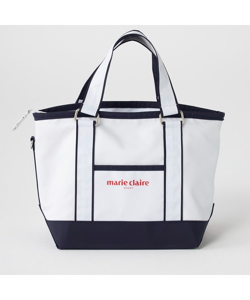 marie claire(マリ・クレール)の「marie claire GOLF/マリクレール ゴルフ ゴルフウェア ブランド ロゴ カラス対策 カートバッグ ミニ トートバッグ(ハンドバッグ・レディース・ネイビー/オフホワイト・FREE)」の3枚目の写真