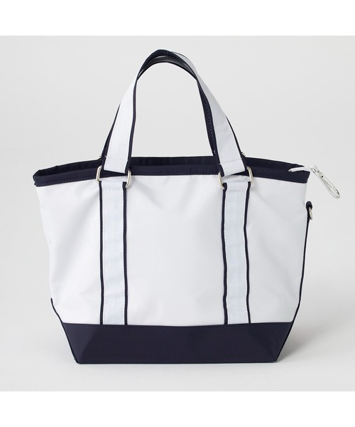 marie claire(マリ・クレール)の「marie claire GOLF/マリクレール ゴルフ ゴルフウェア ブランド ロゴ カラス対策 カートバッグ ミニ トートバッグ(ハンドバッグ・レディース・ネイビー/オフホワイト・FREE)」の5枚目の写真