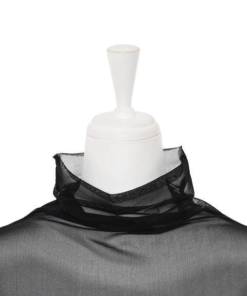 Narcissus（ナルシス）の「シャーリングシースルートップス　レイヤード（Tシャツ/カットソー・レディース・ホワイト/ブラック・FREE）」の12枚目の写真