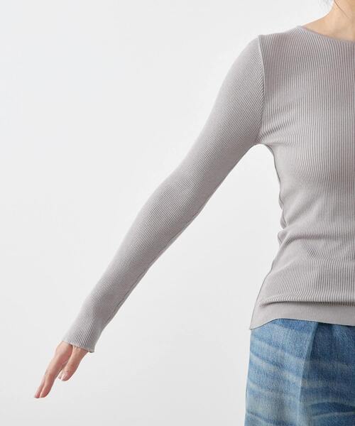 martinique(マルティニーク)の「コットンシルクプルオーバー(Tシャツ/カットソー・レディース・グレー/ホワイト/ボルドー・FREE)」の21枚目の写真