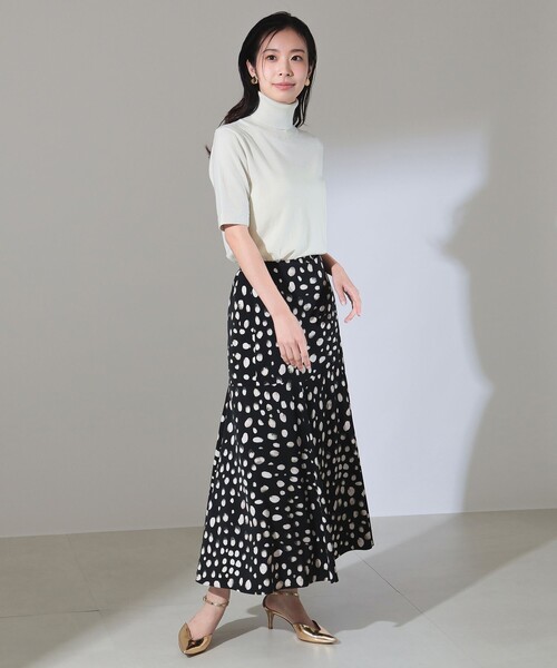 Demi-Luxe BEAMS ビームス シェルプリントフレアスカート 38 Demi-Luxe BEAMS ビームス シェルプリントフレアスカート 38