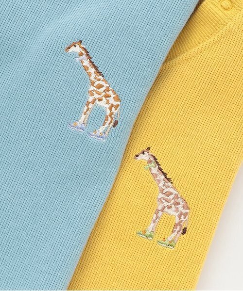 Love&Peace&Money（ラブアンドピースアンドマネー）の「【人気商品再入荷】【直営店で取り扱い無し】きりん刺しゅうトレーナー（スウェット・キッズ・ブルー/マスタード・80ｃｍ/90cm/110cm/100cm/120cm/130cm）」の8枚目の写真