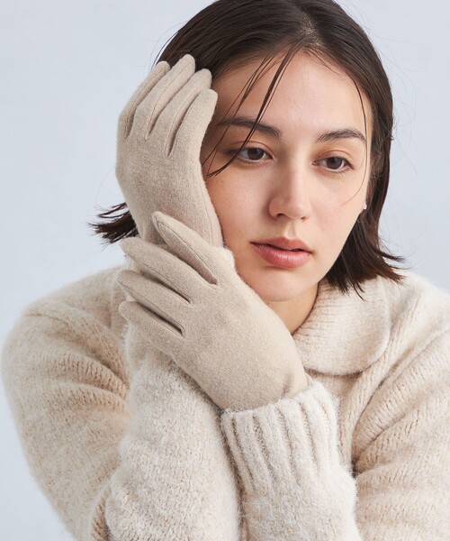 green label relaxing（グリーンレーベルリラクシング）の「アームウォーマー 3WAY グローブ / 手袋 -タッチパネル対応-（手袋・レディース・オフホワイト/ベージュ/ライトグレー/グレー/ライトブルー/ブラック・FREE）」の7枚目の写真