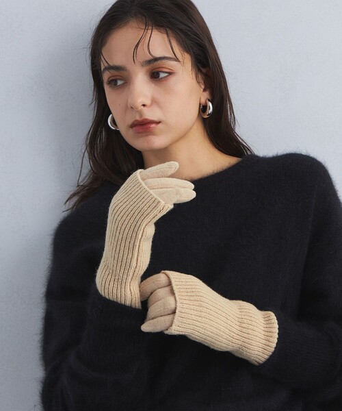 green label relaxing（グリーンレーベルリラクシング）の「アームウォーマー 3WAY グローブ / 手袋 -タッチパネル対応-（手袋・レディース・オフホワイト/ベージュ/ライトグレー/グレー/ライトブルー/ブラック・FREE）」の19枚目の写真