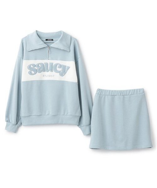BY LOVEIT 140 セット② セール】切り替えハーフZIPプルオーバースカートセット