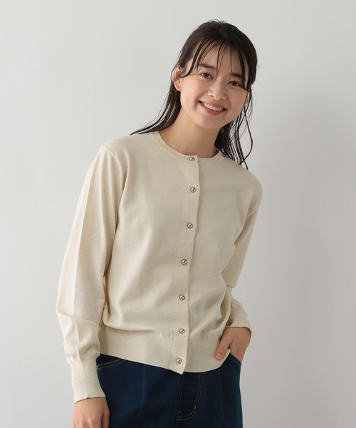 GLOBAL WORK Smile Seed Store（グローバルワーク スマイルシードストア）の「なめらかアソートボタンカーディガン/116038（カーディガン/ボレロ・レディース・杢グレー/アイボリー/ブラック・X-LARGE/SMALL/LARGE/MEDIUM）」の7枚目の写真