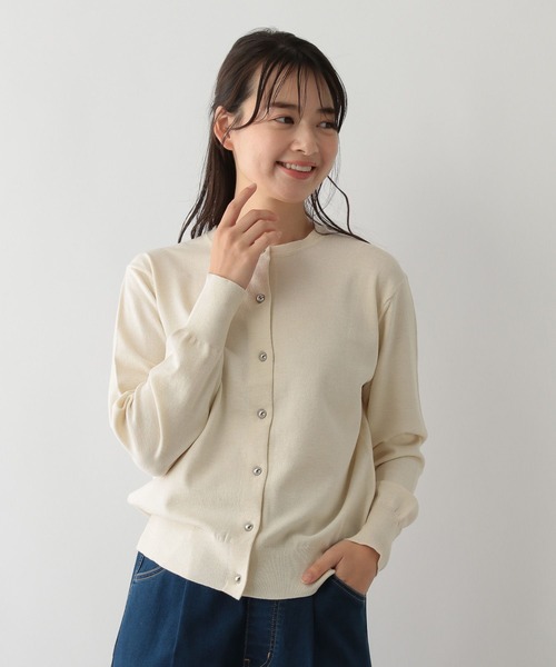 GLOBAL WORK Smile Seed Store（グローバルワーク スマイルシードストア）の「なめらかアソートボタンカーディガン/116038（カーディガン/ボレロ・レディース・杢グレー/アイボリー/ブラック・X-LARGE/SMALL/LARGE/MEDIUM）」の8枚目の写真