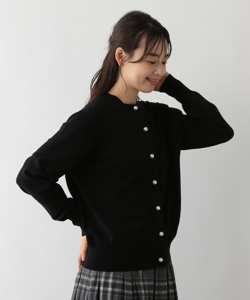 GLOBAL WORK Smile Seed Store（グローバルワーク スマイルシードストア）の「なめらかアソートボタンカーディガン/116038（カーディガン/ボレロ・レディース・杢グレー/アイボリー/ブラック・X-LARGE/SMALL/LARGE/MEDIUM）」の12枚目の写真
