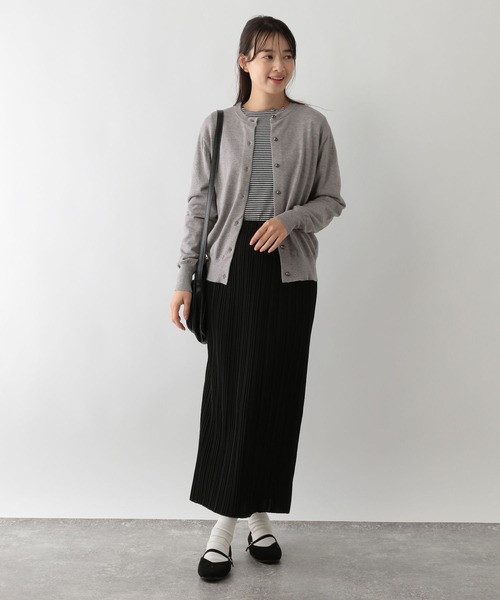 GLOBAL WORK Smile Seed Store（グローバルワーク スマイルシードストア）の「なめらかアソートボタンカーディガン/116038（カーディガン/ボレロ・レディース・杢グレー/アイボリー/ブラック・X-LARGE/SMALL/LARGE/MEDIUM）」の13枚目の写真