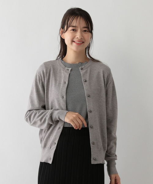 GLOBAL WORK Smile Seed Store（グローバルワーク スマイルシードストア）の「なめらかアソートボタンカーディガン/116038（カーディガン/ボレロ・レディース・杢グレー/アイボリー/ブラック・X-LARGE/SMALL/LARGE/MEDIUM）」の16枚目の写真