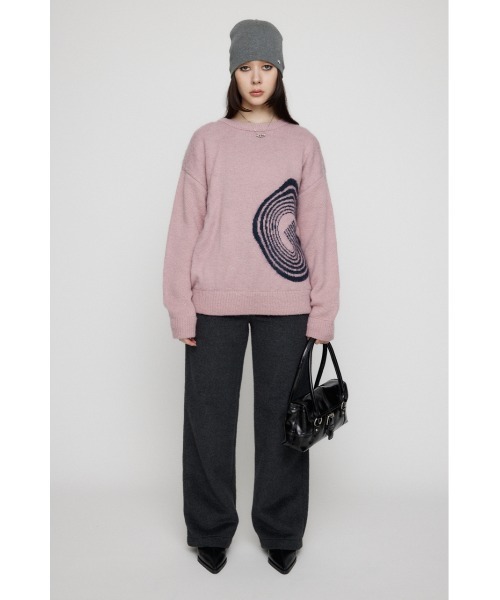 LAGUA GEM（ラグアジェム）の「BIG LOGO SHAGGY ニット（ニット/セーター・レディース・ブラック/ライトブルー/ピンク・FREE）」の11枚目の写真