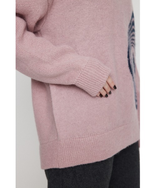 LAGUA GEM（ラグアジェム）の「BIG LOGO SHAGGY ニット（ニット/セーター・レディース・ブラック/ライトブルー/ピンク・FREE）」の15枚目の写真