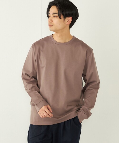 セール】SHIPS Colors:シルケット コットン クルーネック Tシャツ